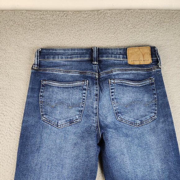 AE Next Level Airflex Skinny Jeans Men's Size 30x34 Blue Denim Whiskered Stretch - Picture 13 of 13